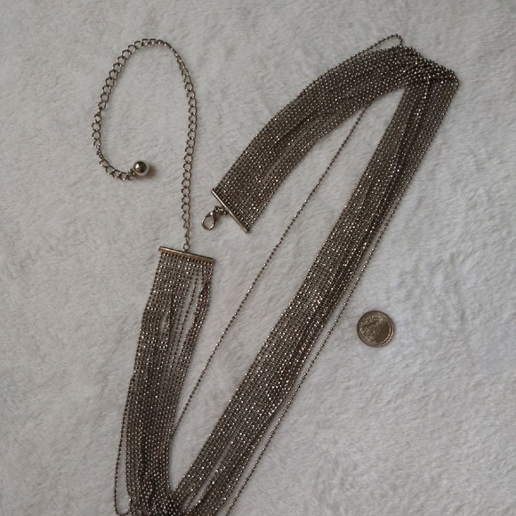 ZARA Silver Chain Belt 43" long - Picture 3 of 5